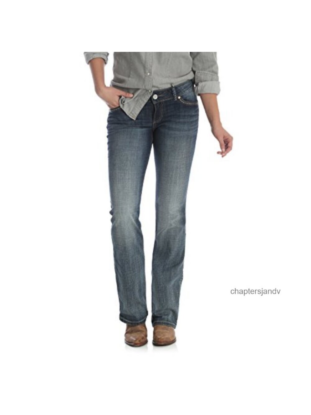 Wrangler Retro Sadie Low Rise Stretch Boot Cut Jeans